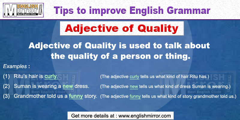 Adjectives of Quality in English