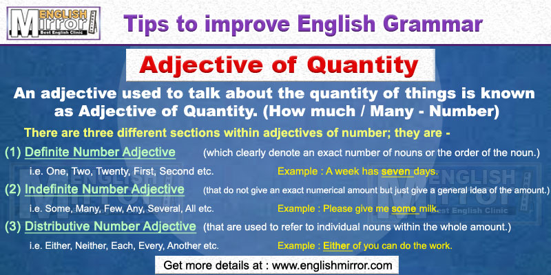 Adjectives of Quantity in English