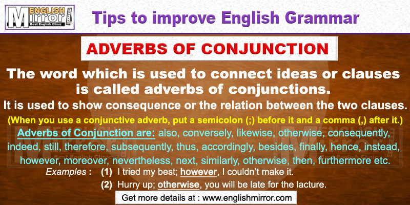 What Is Conjunctive Adverb In A Sentence