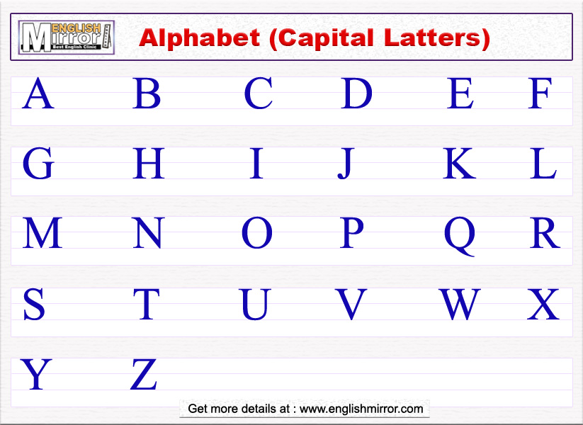 English Alphabet Capital And Small Letters English Mirror