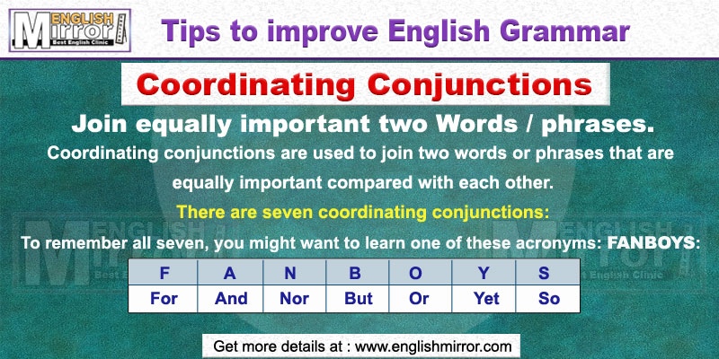 Coordinating Conjunctions in English Grammar