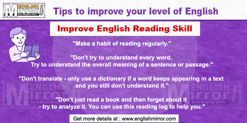 Tip to improve English Reading skill