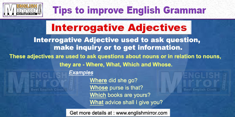 Interrogative Adjectives in English Grammar