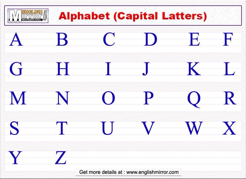 different writing styles of english alphabets