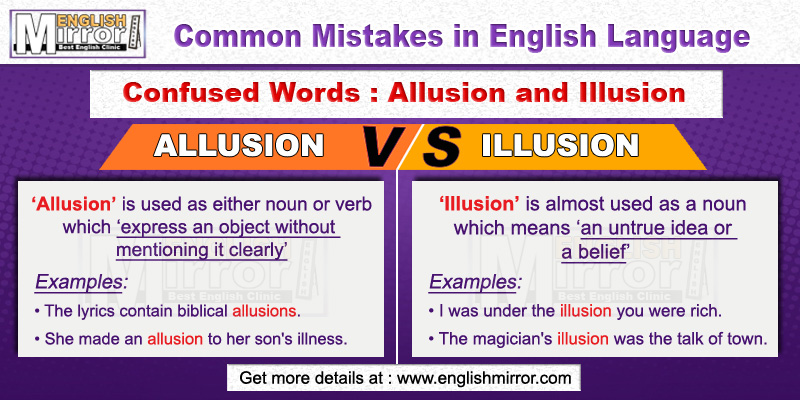 Confused Words Allusion and Illusion in English