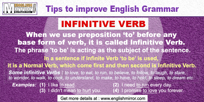 Infinitive Verbs in English Grammar