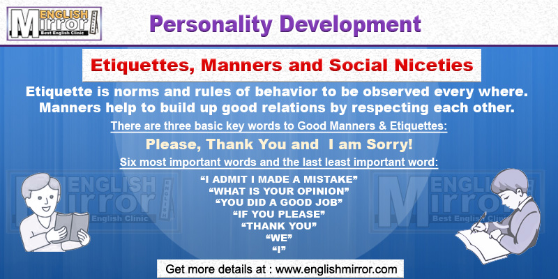 Personality Development & Etiquettes manners